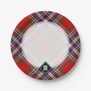 Plato De Papel Clan MacFarlane Red Tartan