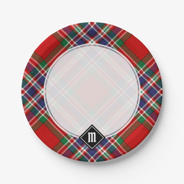 Plato De Papel Clan MacFarlane Red Tartan (Anverso)