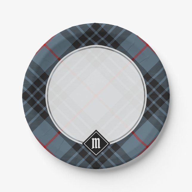 Plato De Papel Clan MacKay Blue Tartan (Anverso)