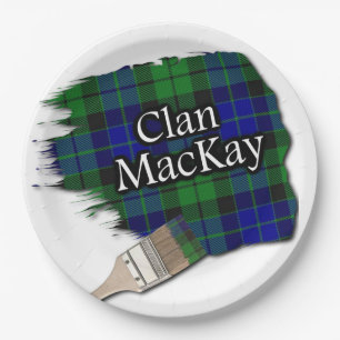 Plato De Papel Clan MacKay Scottish Tartan Paint Brush