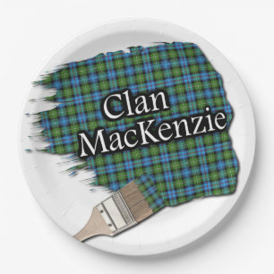 Plato De Papel Clan MacKenzie Scottish Tartan Paint Brush