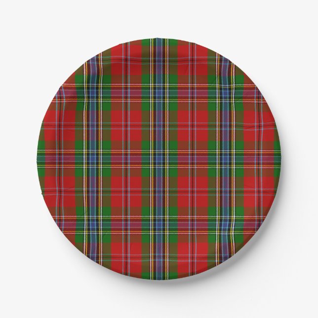 Plato De Papel Clan MacLean del tartán de Duart (Anverso)
