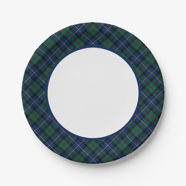 Plato De Papel Clan MacLeod de la frontera Skye Tartan (Anverso)