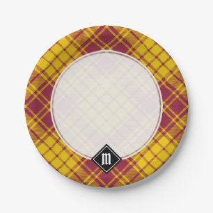 Plato De Papel Clan MacMillan Vestido Tartán