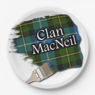 Plato De Papel Clan MacNeil Scottish Tartan Paint Brush