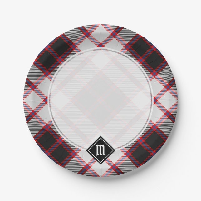 Plato De Papel Clan MacPherson Hunting Tartan Paper Plates (Anverso)