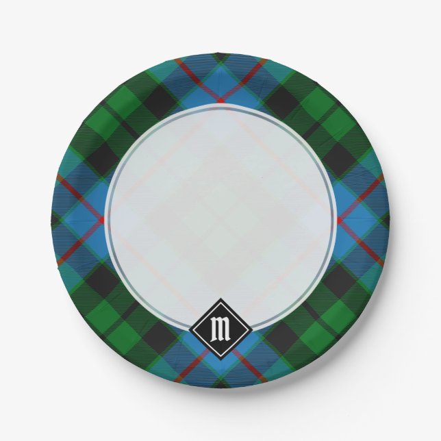 Plato De Papel Clan Morrison Hunting Tartan Paper Plates (Anverso)