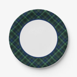 Plato De Papel Clan Stewart Hunting Tartan Border