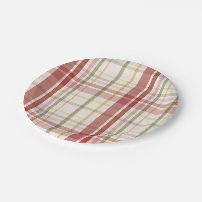 Plato De Papel Clan Stewart Tartan (Angular)