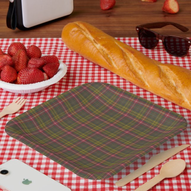 Plato De Papel Clan Tartán Buchanan (Picnic)