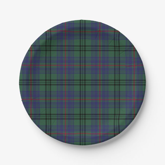 Plato De Papel Clan Walker Tartan (Anverso)