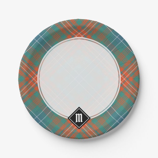 Plato De Papel Clan Wilson Ancient Tartán (Anverso)