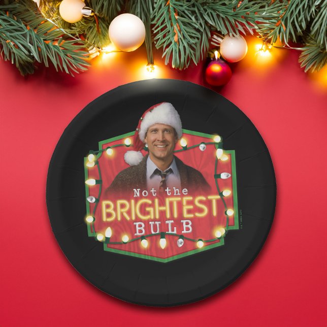 Plato De Papel Clark Griswold | No la bombilla más brillante (Plate on table)