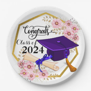 Plato De Papel Clase anual de graduación personalizada