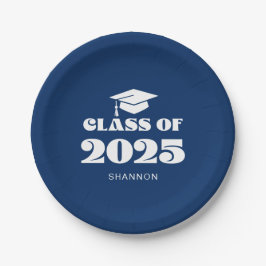 Plato De Papel Clase azul moderna de 2025