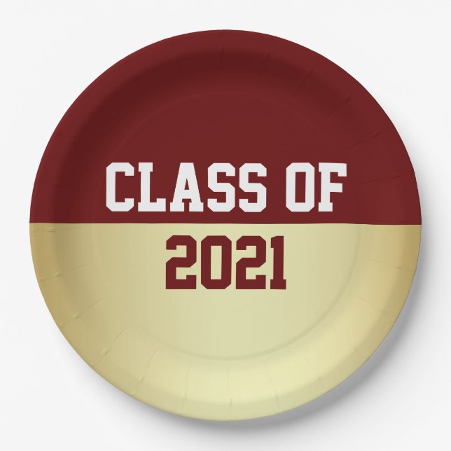 Plato de papel Clase de 2021 (Anverso)