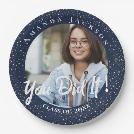 Plato De Papel Clase de 2023 You did It Photo Graduation Party