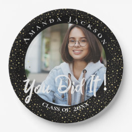Plato De Papel Clase de 2023 You did It Photo Graduation Party