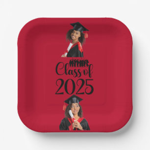 Plato De Papel Clase de 2025 de graduación personalizada