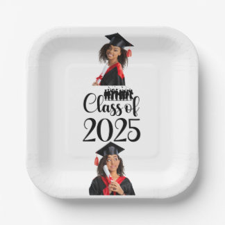 Plato De Papel Clase de 2025 de graduación personalizada