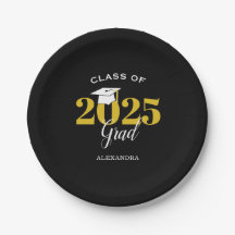 Clase de 2025 Grad Simple Black and Gold