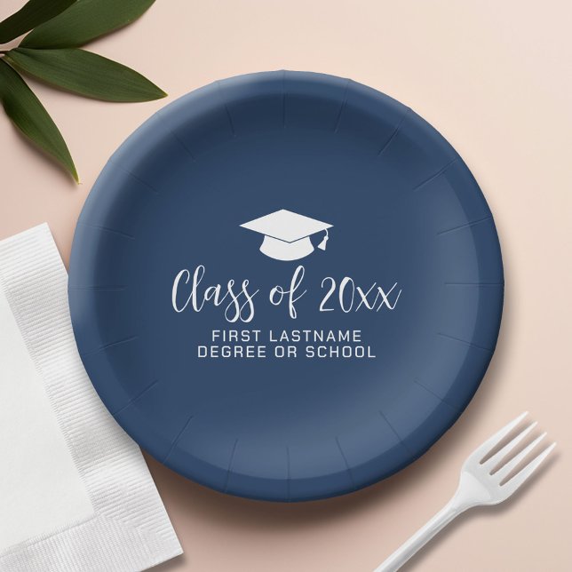 Plato De Papel Clase de 20xx Guión de moda y nombre - Armada (Custom Paper Plate)