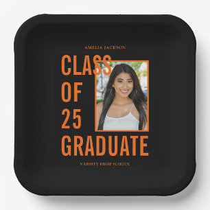 Plato De Papel Clase De 25 Partido De Graduación De Fotografías N
