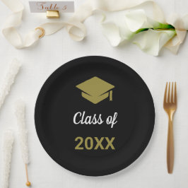 Plato De Papel Clase De Cualquier Año Congratos Graduación Cap