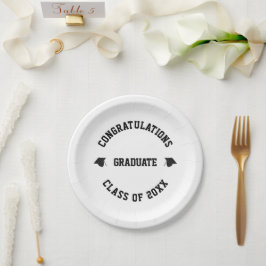 Plato De Papel Clase de graduación de año de clase de nombre pers
