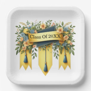 Plato De Papel Clase De Graduación Personalizada