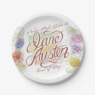 Plato De Papel Clase de Jane Austen de placas de papel del día