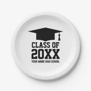 Plato De Papel Clase de matrículas de graduación