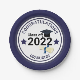 Plato De Papel Clase elegante de año de graduación de 2022