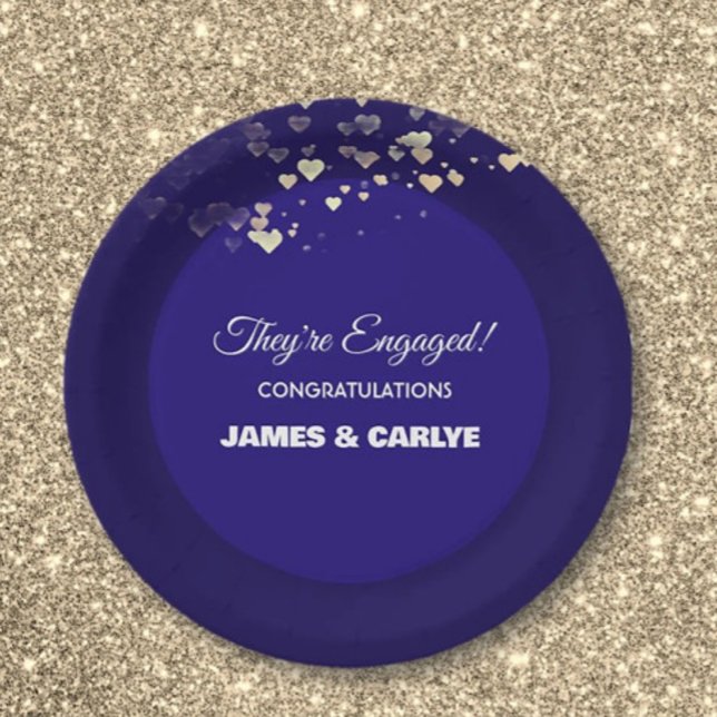 Plato De Papel Clase, felicitaciones de compromiso personalizadas (Subido por el creador)