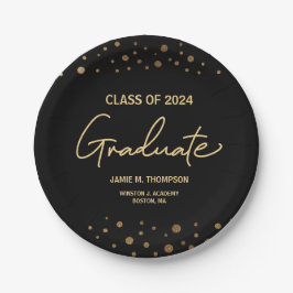 Plato De Papel Clase Gold Confetti de 2021