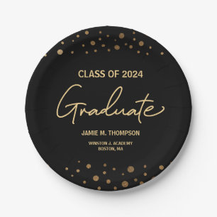 Plato De Papel Clase Gold Confetti de 2021