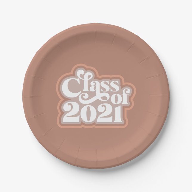 Plato De Papel Clase Retro Moderna De 2021 (Anverso)