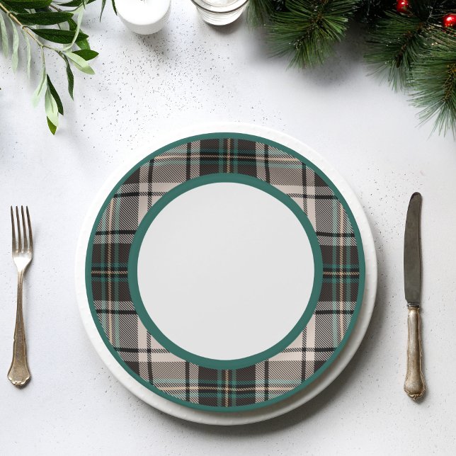 Plato De Papel Clásica Navidad Vintage Placa desechable (Christmas Holiday Dinner Disposable Food Plates)