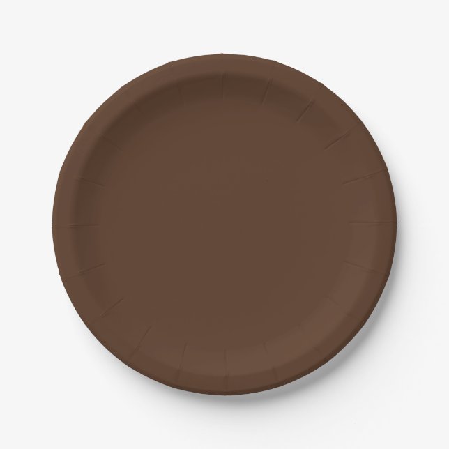 Plato De Papel Clásico de chocolate negro de leche sólida (Anverso)