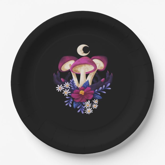 Plato De Papel Clásico de hongos sinérgicos (Anverso)