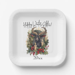 Plato De Papel Clásico Goat Yule