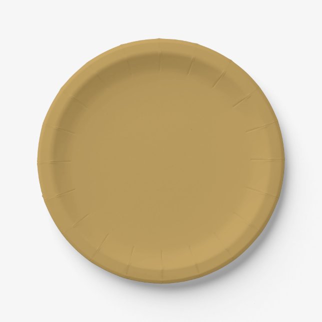 Plato De Papel Clásico simple Aztec Gold   (Anverso)