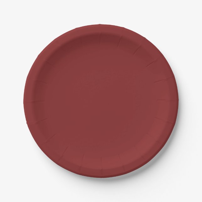 Plato De Papel Clásico simple rojo Falu  (Anverso)