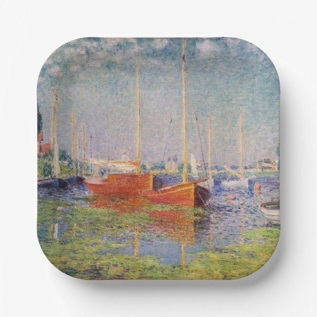 Plato De Papel Claude Monet - Argenteuil (Anverso)