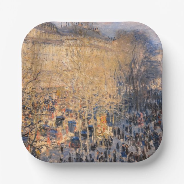 Plato De Papel Claude Monet - Boulevard des Capucines en París (Anverso)