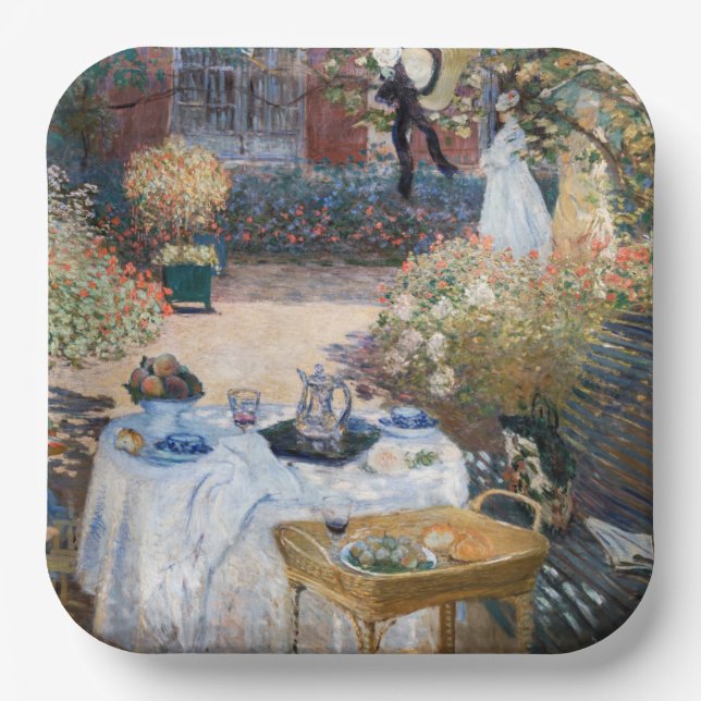 Plato De Papel Claude Monet - El almuerzo, el panel decorativo (Anverso)