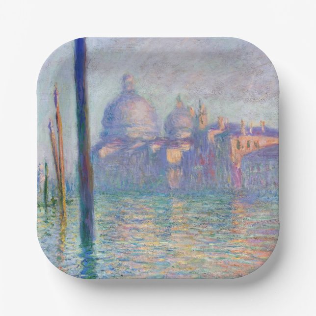Plato De Papel Claude Monet - Gran Canal, Venecia (Anverso)