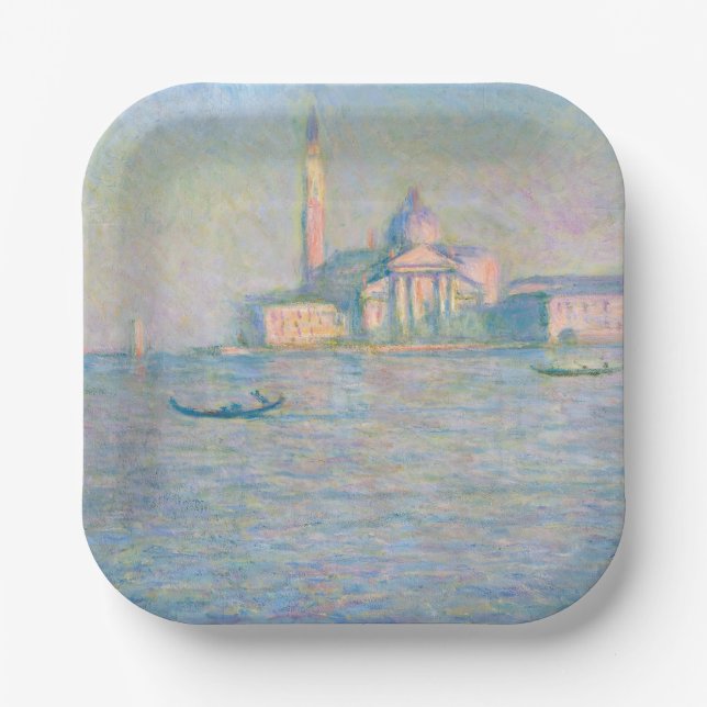 Plato De Papel Claude Monet - Iglesia de San Giorgio Maggiore (Anverso)