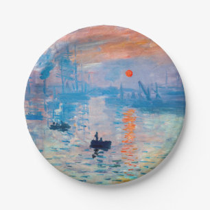 Plato De Papel Claude Monet - Impresión, amanecer