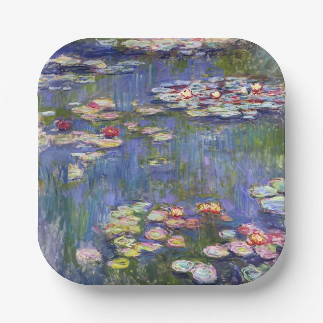 Plato De Papel Claude Monet - Lilies de agua / Nympheas (Anverso)